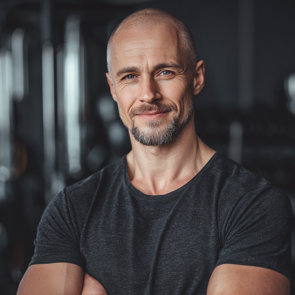 Trenér pomáhá klientovi s cvičením